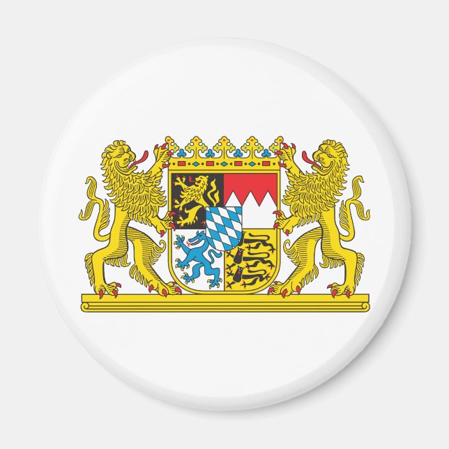 Wappen Bayerns Offizielles deutsches Symbol Magnet (Vorne)