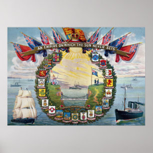 Wappen britischer Kolonien Poster