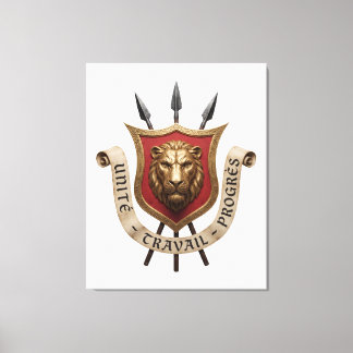 Wappen Burundis Landesflagge Symbol Emblem Löwe Leinwanddruck
