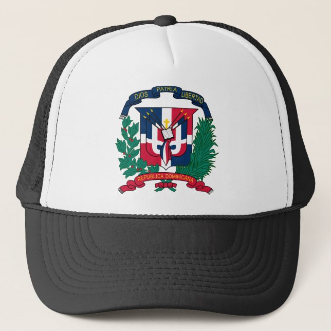 Wappen-Coat der Dominikanischen Republik Truckerkappe (Vorderseite)