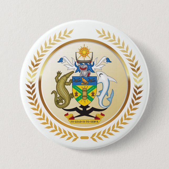 Wappen-Coat der Salomonen Button (Vorderseite)