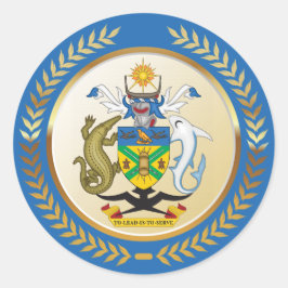 Wappen-Coat der Salomonen Runder Aufkleber