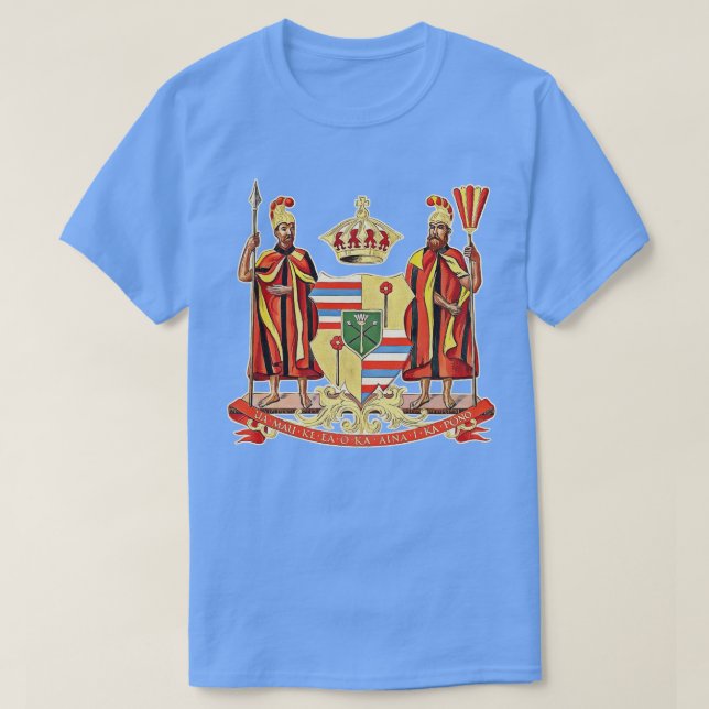 Wappen-Coat des Hawaiianischen Königreichs T-Shirt (Design vorne)