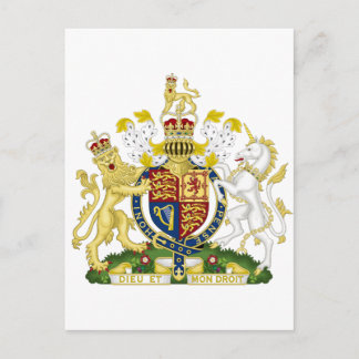 Wappen-Coat des Vereinigten Königreichs Postkarte