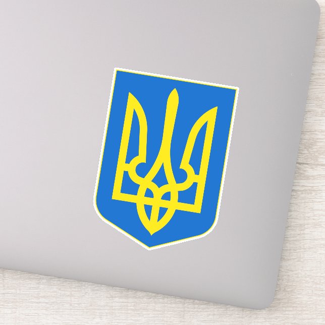 Wappen-Coat in der Ukraine Aufkleber (Detail)