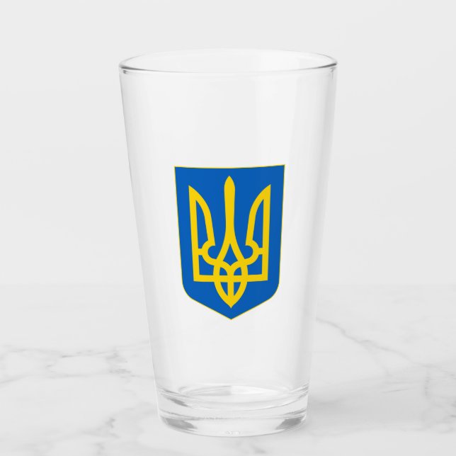 Wappen-Coat in der Ukraine Glas (Vorderseite)