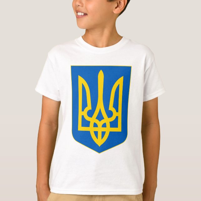 Wappen-Coat in der Ukraine T-Shirt (Vorderseite)