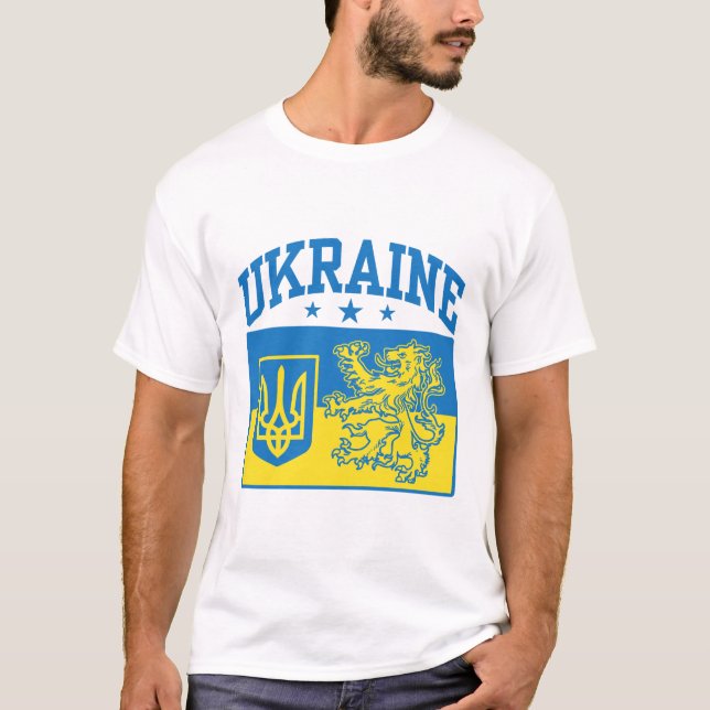 Wappen-Coat in der Ukraine T-Shirt (Vorderseite)