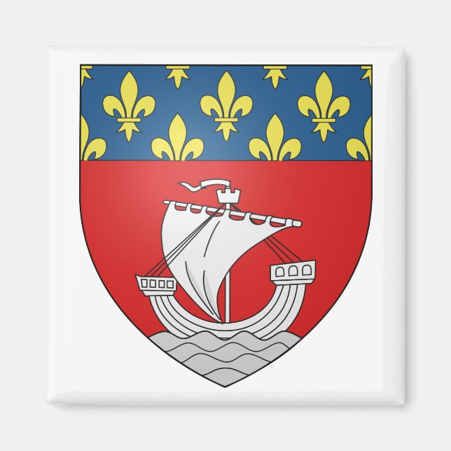 Wappen-Coat von Paris Magnet (Vorne)