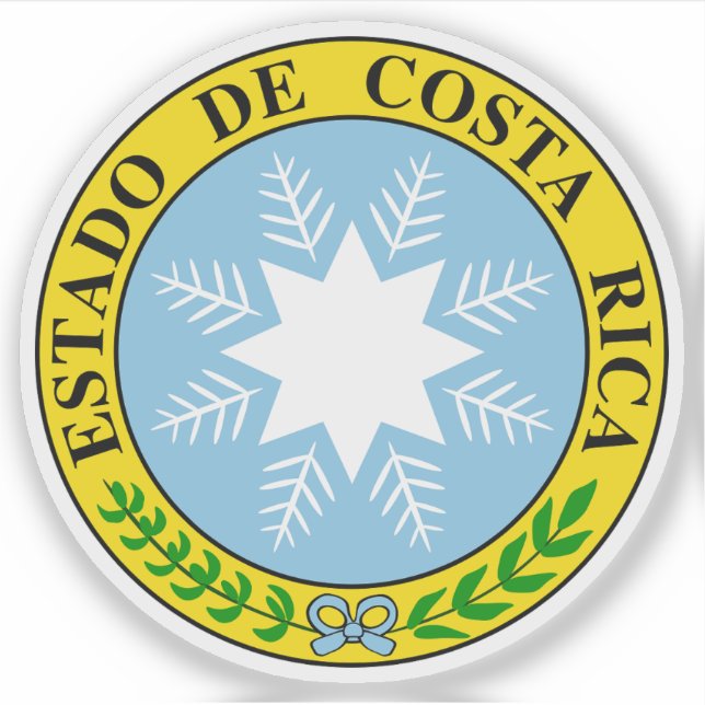 Wappen Costa Ricas (1840-1842) Aufkleber (Vorderseite)