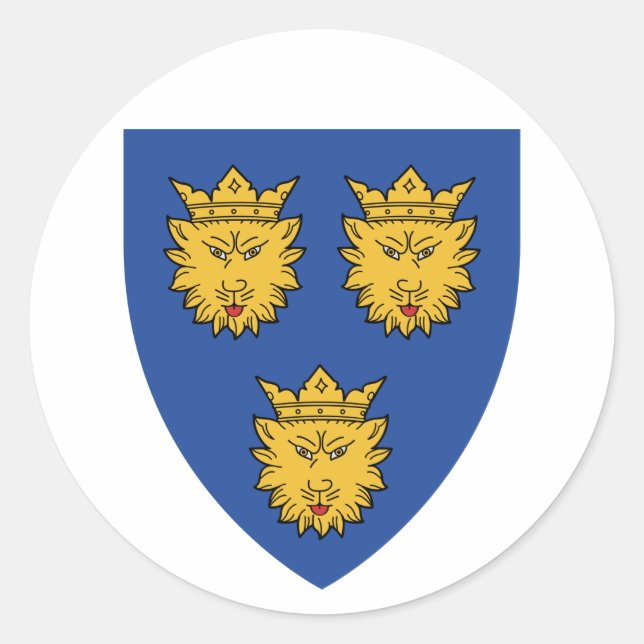 Wappen Dalmatiens, Kroatien Runder Aufkleber (Vorderseite)