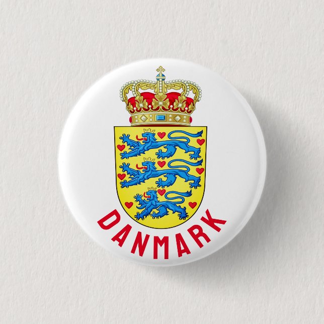 Wappen Dänemarks Button (Vorderseite)