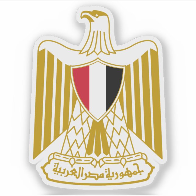 Wappen der Arabischen Republik Ägypten Aufkleber (Vorderseite)