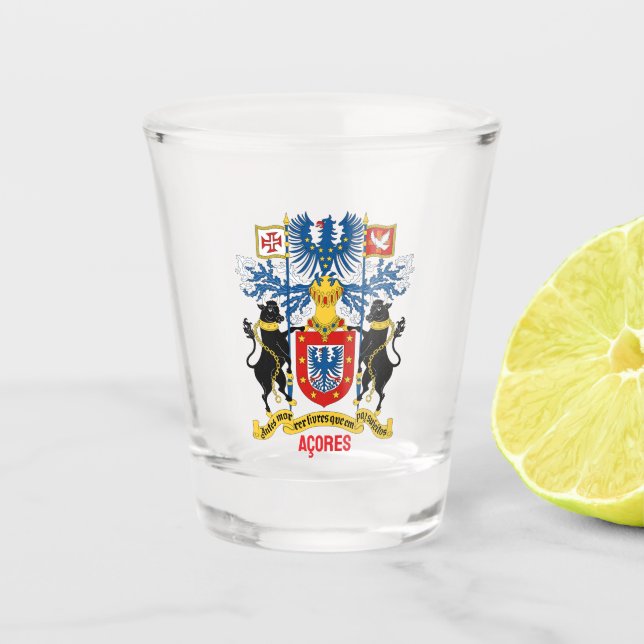 Wappen der Azoren Schnapsglas (Vorderseite)