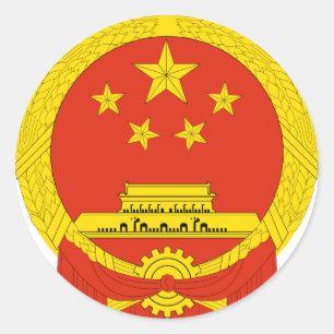 Wappen der China Runder Aufkleber