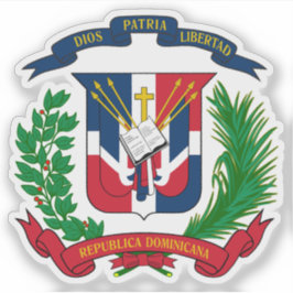 Wappen der Dominikanischen Republik Aufkleber