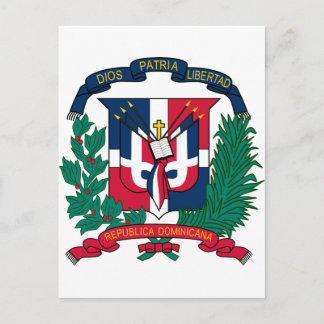 Wappen der Dominikanischen Republik Postkarte