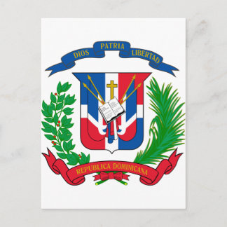 Wappen der Dominikanischen Republik Postkarte
