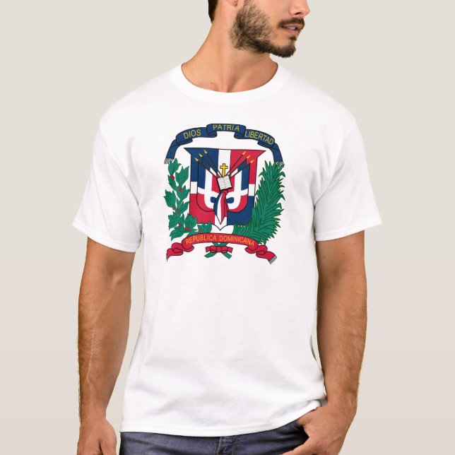 Wappen der Dominikanischen Republik T-Shirt (Vorderseite)