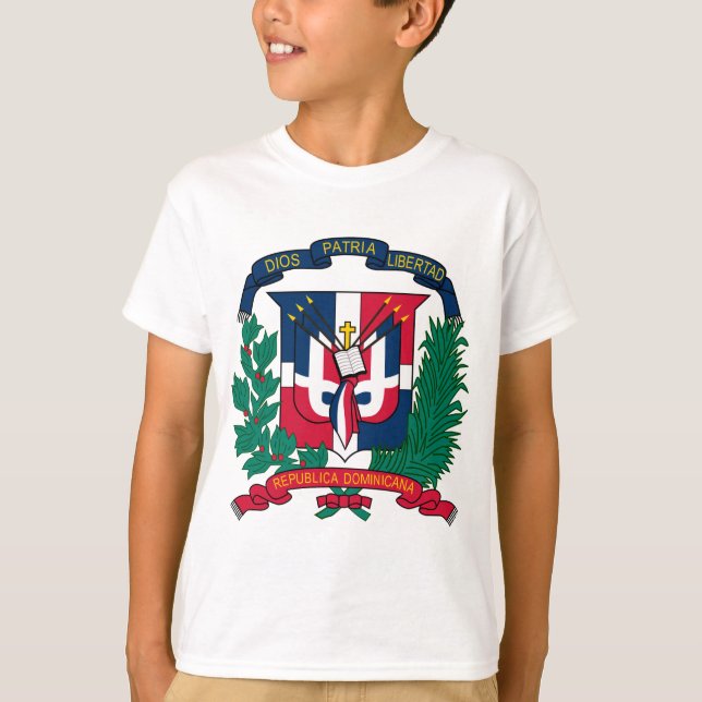 Wappen der Dominikanischen Republik T-Shirt (Vorderseite)