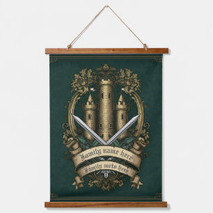 "Wappen der Ehre" individuell anpassbar Wandteppich Mit Holzrahmen