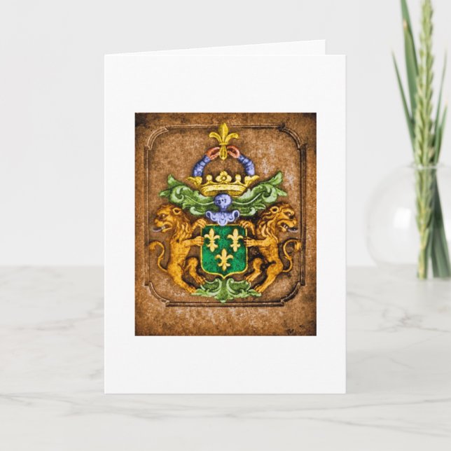 Wappen der Familie Van Westervelt Karte (Vorderseite)