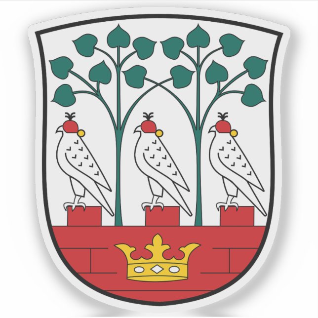 Wappen der Gemeinde Frederiksberg Aufkleber (Vorderseite)