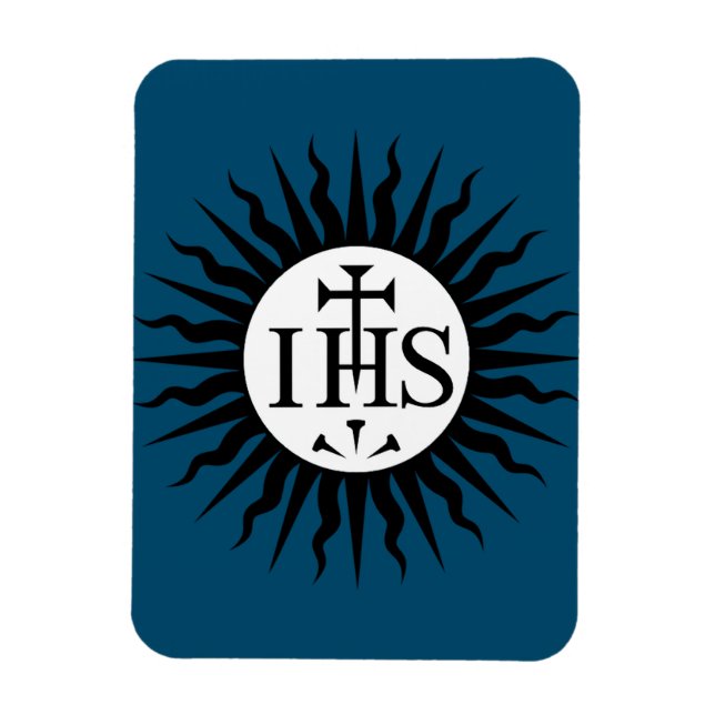 Wappen der Gesellschaft Jesu Monogramm Magnet (Vertikal)
