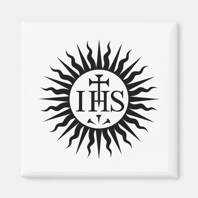 Wappen der Gesellschaft Jesu Monogramm Magnet (Vorne)