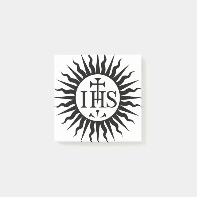 Wappen der Gesellschaft Jesu Monogramm Post-it Klebezettel (Vorderseite)