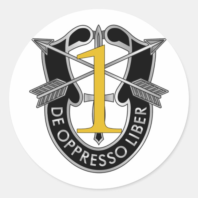 Wappen der Gruppe der Spezialeinheiten Runder Aufkleber (Vorderseite)