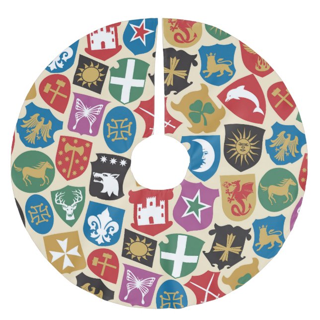 Wappen: Der heraldische Hintergrund. Polyester Weihnachtsbaumdecke (Vorderseite)