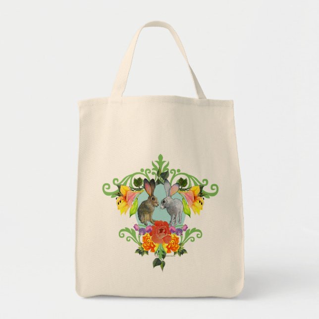 Wappen der Kaninchen u. der Blumen Tragetasche (Vorne)