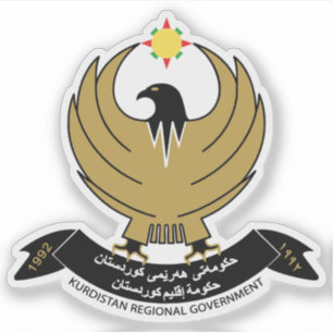 Wappen der kurdischen Regionalregierung Aufkleber