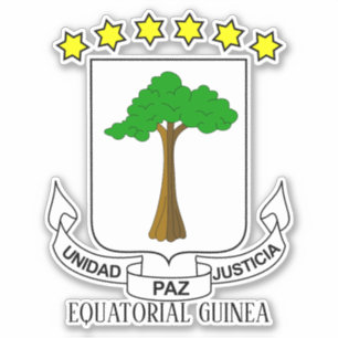 Wappen der Nationalhymne Äquatorialguineas Patriot Aufkleber