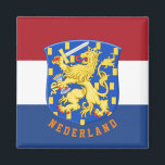 Wappen der Niederlande Magnet<br><div class="desc">Das "kleinere" Wappen der Niederlande. Das Wappen des Königreichs der Niederlande wurde ursprünglich 1815 adoptiert und später 1907 geändert. Die Arme sind eine Kombination aus den Armen der ehemaligen niederländischen Republik und den Armen des Hauses Nassau, sie sind mit einem Schild mit Schachbrett versehen, der einen Löwen in der einen...</div>