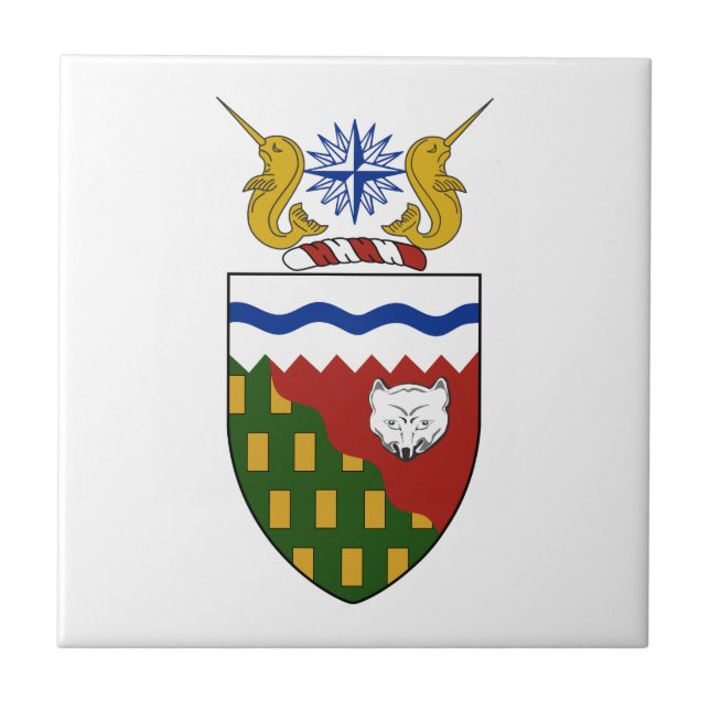 Wappen der Nordwest-Territoriens-(Kanada) Fliese (Vorderseite)