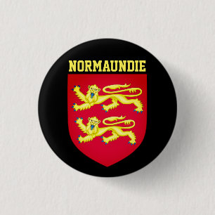 Wappen der Normandie - FRANKREICH Button