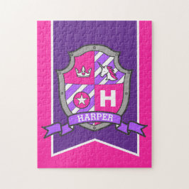 Wappen der Prinzessin personalisiert rosa lila