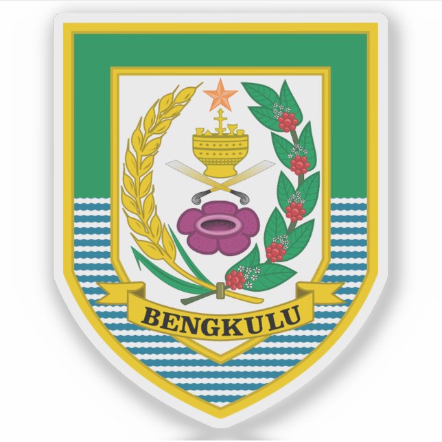Wappen der Provinz Bengkulu, Indonesien Aufkleber (Vorderseite)