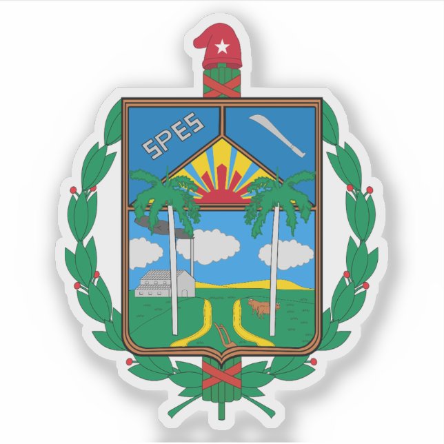Wappen der Provinz Camaguey, Kuba Aufkleber (Vorderseite)