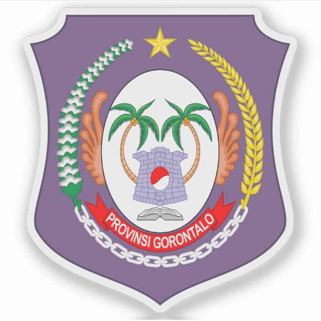 Wappen der Provinz Gorontalo, Indonesien Aufkleber (Vorderseite)