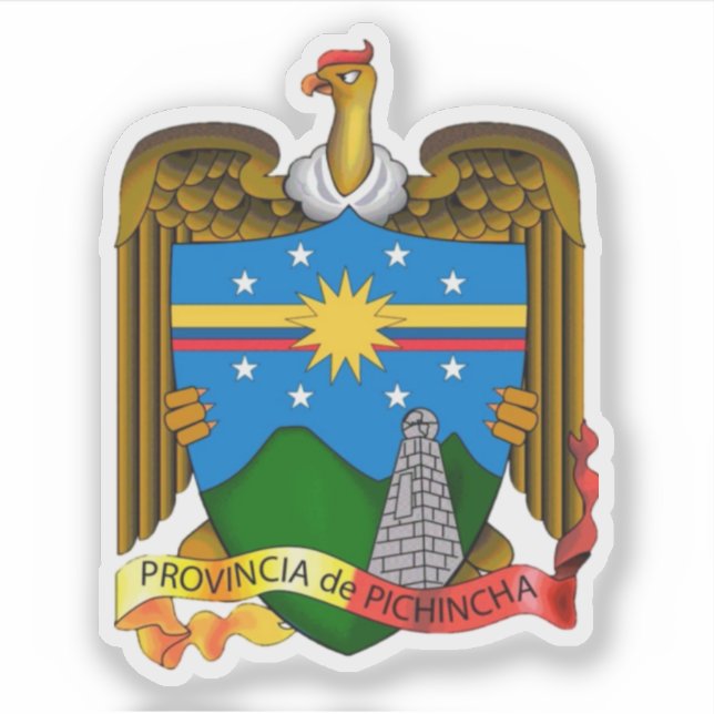 Wappen der Provinz Pichincha, Ecuador Aufkleber (Vorderseite)