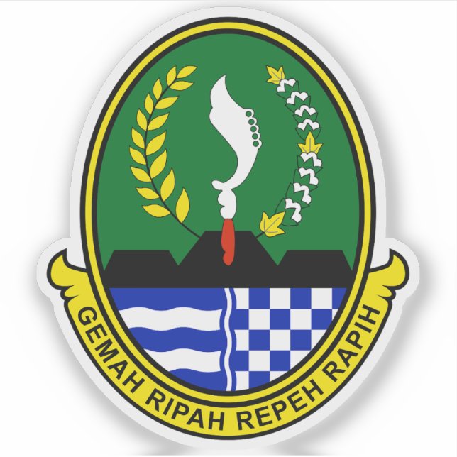 Wappen der Provinz West-Java, Indonesien Aufkleber (Vorderseite)