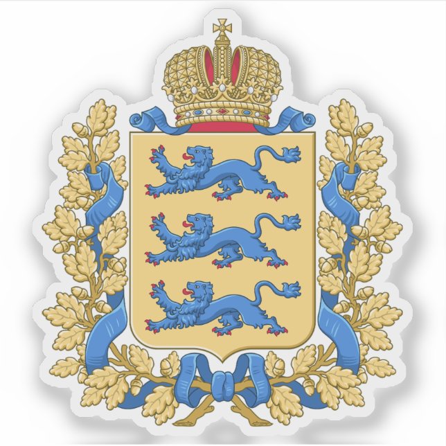 Wappen der Regierung Estlands Aufkleber (Vorderseite)