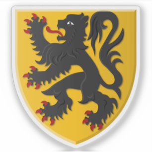 Wappen der Region Flandern, Belgien Aufkleber