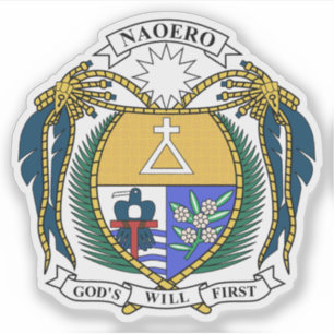 Wappen der Republik Nauru Aufkleber