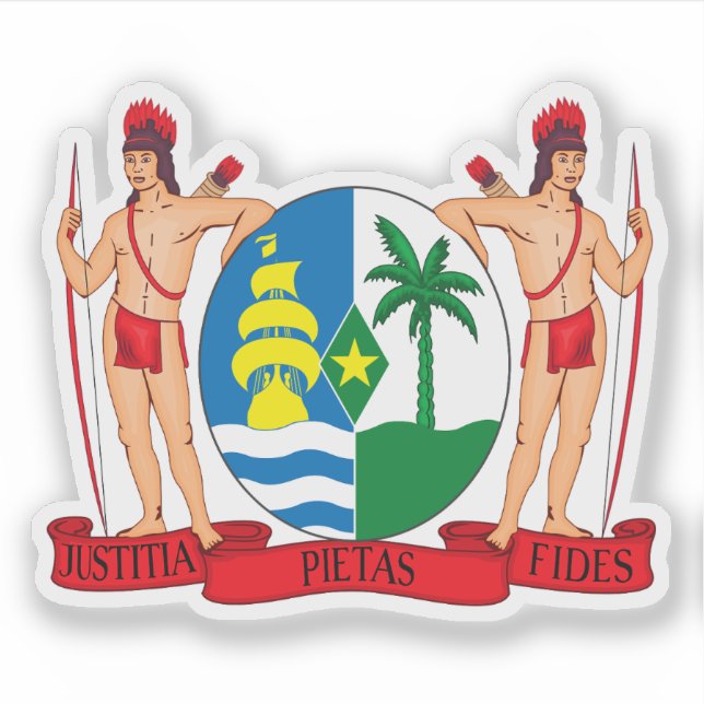 Wappen der Republik Suriname Aufkleber (Vorderseite)