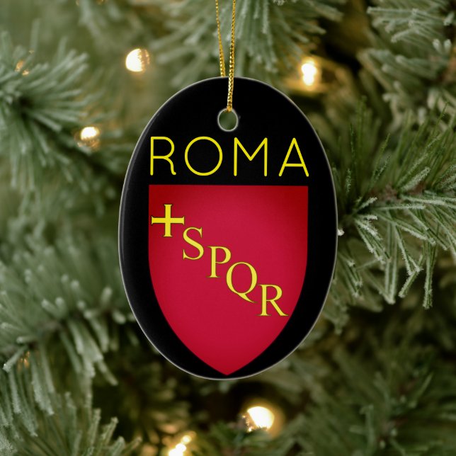 Wappen der Stadt Rom, Italien Keramik Ornament (Baum)