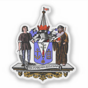 Wappen der Stadt Southend-on-Sea, England Aufkleber